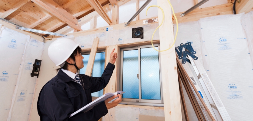 写真：建設中の道北振興の家